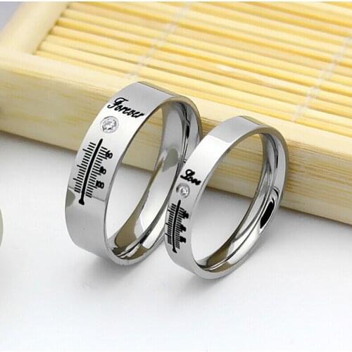 The new male and female couple rings titanium steel rings