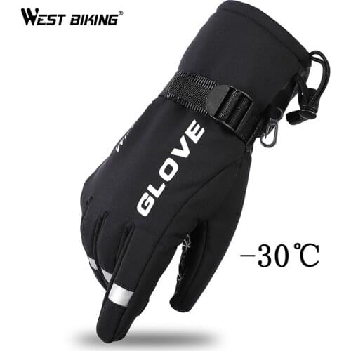 WEST BIKING Winter Ski Gloves Snowboard Gloves Snowmobile Motorcycle Cycling Gloves Windproof Waterproof Snow Warm Skiing Gloves