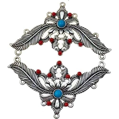 2pcs Zinc alloy Handmade Charms Pendant DIY for bracelet necklace