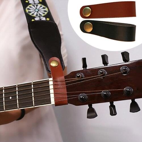 Durable Leather Guitar Strap Holder Button Safe Lock with Strong Metal Fastener For Acoustic Electric Classic Guitar Accessories