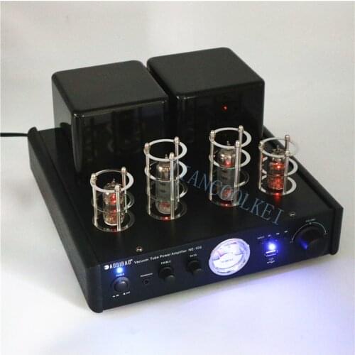 2020 new NE10S Bluetooth amp USB MP3music player 80W 2.0 channel 6F1 + 6P1 tube Home HIFI tube amplifier