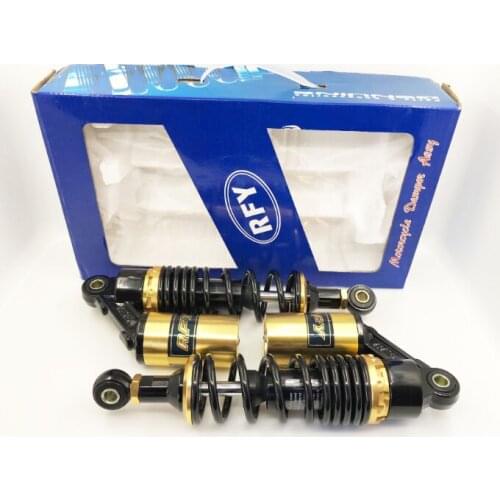 RFY 1pair Universal 11 "280mm Motorcycle Air Shock Absorber Rear Suspension for Yamaha Motor Scooter ATV Black + gold
