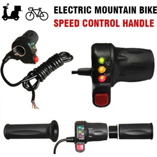 Electric Mountain Bicycle Speed Control Handle 1.8M 36/48V E-bike Thumb Throttle Replacement Parts Accessories 22.2mm Handlebar