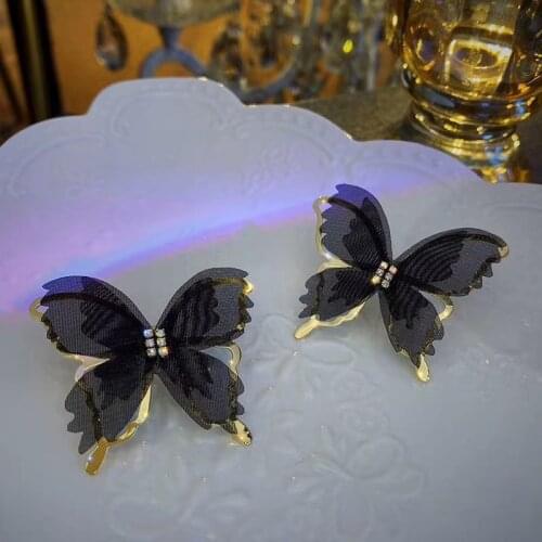 Butterfly earrings 2020 trend French fashion wild simple earrings exaggerated exquisite fashion simple ladies jewelry earrings