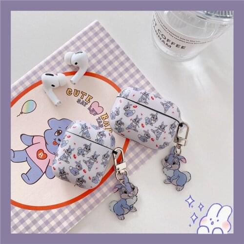 For Airpods pro 2 1 Cartoon Rabbit Silicone Case Earphones For Airpods Bluetooth Wireless Earphone Protective Skin Cover Box