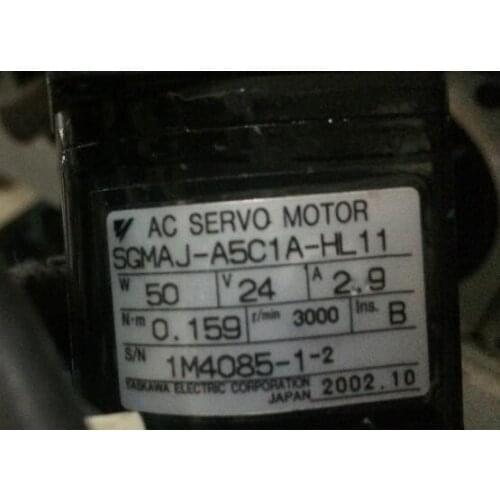 Servo motor SGMAJ-A5C1A-HL11 , Used one , 90% appearance new , 3 months warranty , in stock
