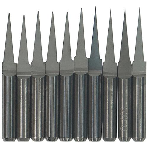 10Pcs 3.175mm Tungsten Steel V Shape Carbide PCB Engraving Bits CNC Router Tool 10 20 30 Degree 0.1mm Machine Accessories