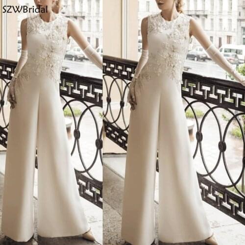 New Arrival Cap sleeve Ivory Dreees evening long Jumpsuits 2021 Formal dress Pants Evening gown Robe de soiree abiye dress Party