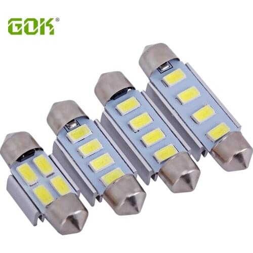 2pcs/lot festoon led Canbus smd Error Free 31mm 36mm 39mm 42mm 5730 5630 LED Festoon 4SMD led dome light , License Plate Light