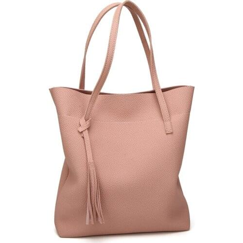 2020 Women Handbag Litchi tassel PU Fashion Female Handbags Girls Shoulder bag Bolsa Feminina