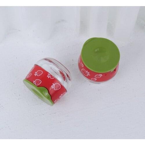 Empty 6g Lovely strawberry lip mask jar lip balm bottle 50pcs