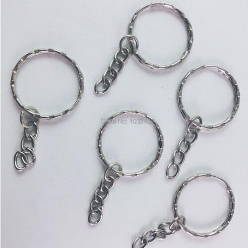 500 pcs/lot Silver Color Key Chains Alloy Circle DIY 30 mm Key Ring Jewelry Jewelry Key Ring