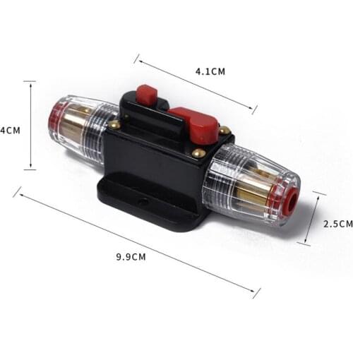 60A Auto Protection Stereo Switch Fuses Holders Inline Circuit Breaker Protector for Audio System