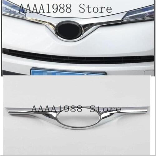ABS Chrome Car Front Grill Grille Upper Cover Trim Decorative For Toyota CHR C-HR 2016 2017 2018 2019 20Car Styling Auto Sticker
