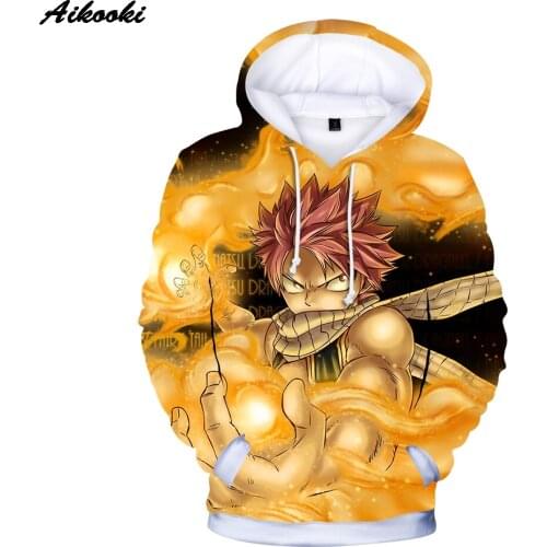 Aikooki New Fashion Fairy Tail 3D Hoodies Boys Girls Fashion Casual Harajuku Anime Hoodie 3D Print Fairy Tail Mens Sweatshirt