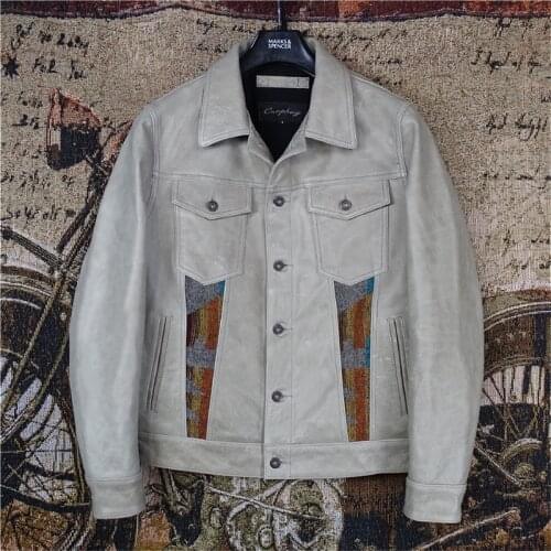 Free shipping.wholesales,2021 brand new mens slim genuine leather jacket.classic casual 557 cowhide coat.vintage style leather