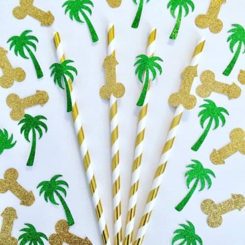 10pcs Glitter gold straw Wedding bridal Shower bride to be Bachelorette hen Party Anniversary table centerpiece decoration favor
