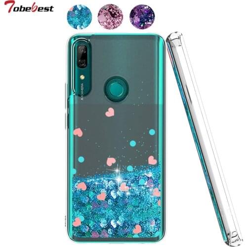 Glitter Liquid Floating Qicksand Case For Huawei Y6P Y5P Y7P 2020 Y9 Y7 Y6 Y5 Prime 2019 2018 Silicone Crystal Clear Back Cover