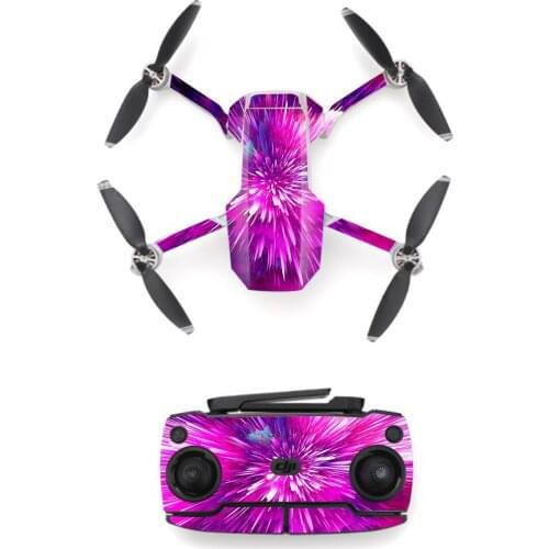 Colorful Line Style Skin Sticker for DJI Mavic Mini Drone And Remote Controller Decal Vinyl Skins Cover M0059
