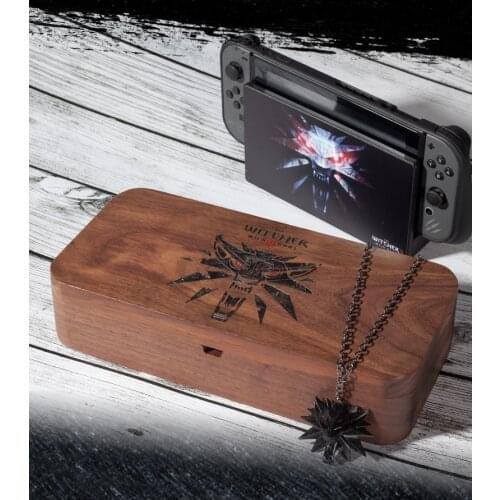 Nintend Switch NS Console Box Portable High Capacity Walnut Storage Case For Nintendos Switch Wooden Protective Storage Case Box
