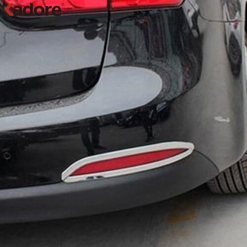 For Kia Cerato Forte K3 2012 2013 2014 ABS Chrome Rear Fog Light Lamp Cover Trim Tail Foglight Frame Trims Car Accessories 2pcs
