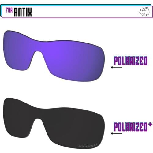 EZReplace Polarized Replacement Lenses for - Oakley Antix Sunglasses - Black P Plus-Purple P