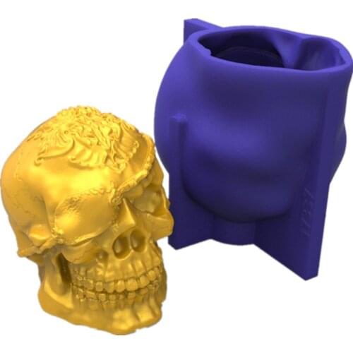 Skull Shape Candle Mould New Aromatherapy Candle Fresh Style Decoration DIY Mold Candle Mods for Candle Making17337