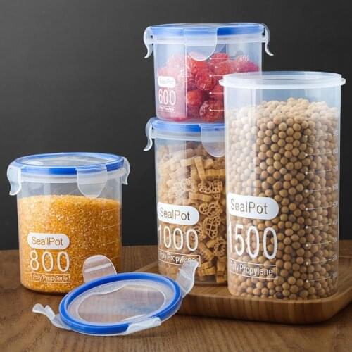 Dry Airtight Food Storage Containers Stackable Kitchen Pantry Cereal Flour Containers Air Tight Food Storage