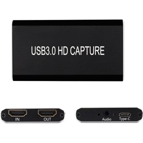 HDMI to USB 3.0 HDMI type c HD Game Video Capture Card Box 1080P 60fps for MACBOOK Windows/Linux/Mac Win 10