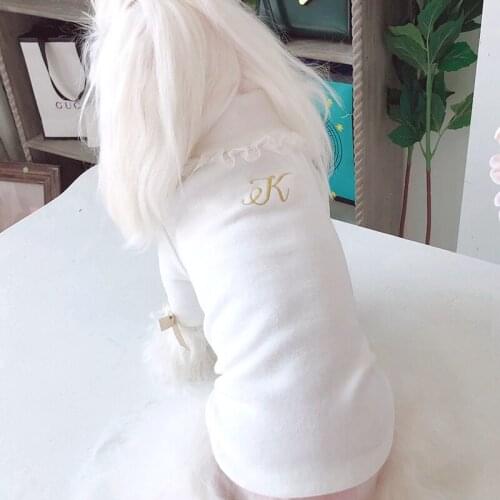 Cotton Dog T-shirt Autumn Winter Dog Clothes Cat Chihuahua Yorkshire Pomeranian maltese Dog Clothing Puppy Costume Pet Outfit