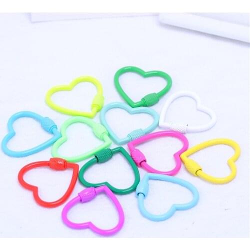 Juya 4pcs/Lot DIY Enamel Colorful Pendant Fastener Carabiner Screw Clasp Accessories For Handmade Charms Jewelry Making Supplies