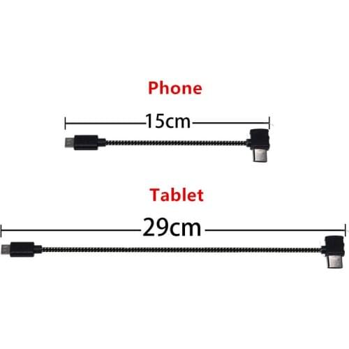 FOR DJI Spark Drone OTG Data Cable Phone Tablet Transmission Wire Android MicroUSB Type-C IOS Cable for DJI Spark Control