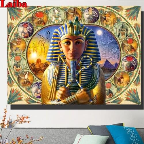 Ancient egypt pharaoh Diamond Painting DIY Diamond Embroidery Full Square Round drill diamond Picture mosaic puzzle wall decor