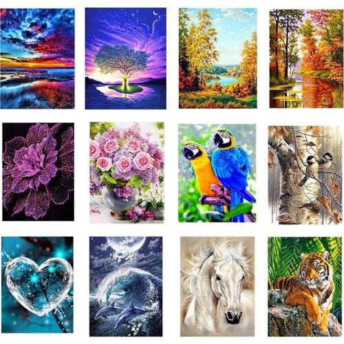 DIY Painting By Numbers Sky Landscape animals Oil Painting Drawing On Canvas Unique Gift Home Decoration