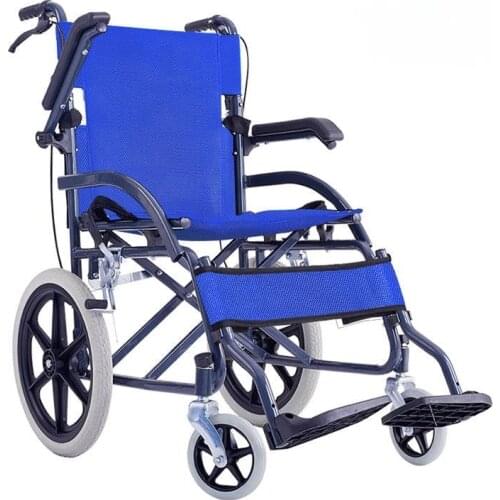 Lightweight folding for the elderly wheelchair portable breathable disabled handcart comfortable stroke rehabilitation tool