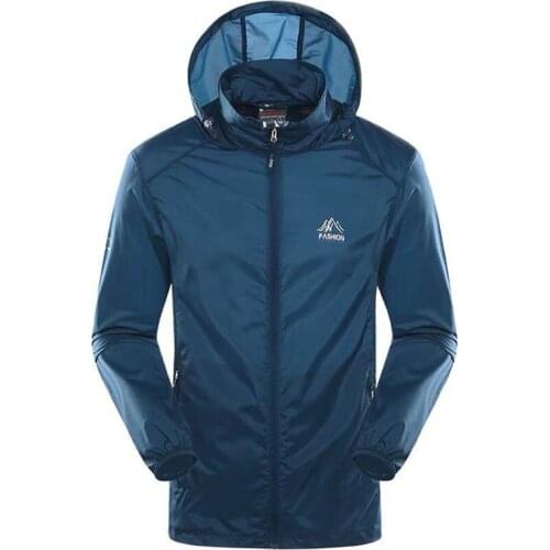 Summer Mens Sunscreen Jackets Casual Quick Dry Male Thin Outwear Breathable Sportswear Coats Slim Fit Hooded Clothing