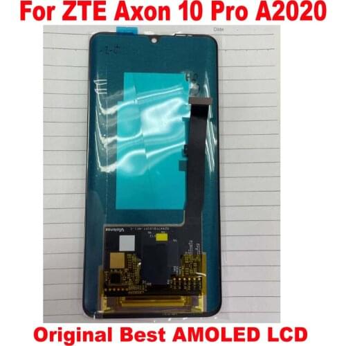 Original Best Glass Sensor For 6.47" ZTE Axon 10 Pro A2020 4G / 5G AMOLED LCD Screen Display Touch Panel Digitizer Assembly
