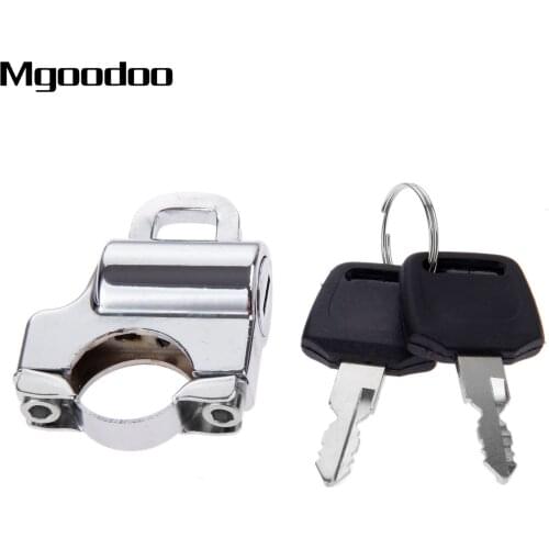 Mgoodoo Universal Motorcycle Helmet Lock 22mm Handlebars Helmet Security Lock Padlock with 2 Keys For Motor 7/8"22mm Handlebars