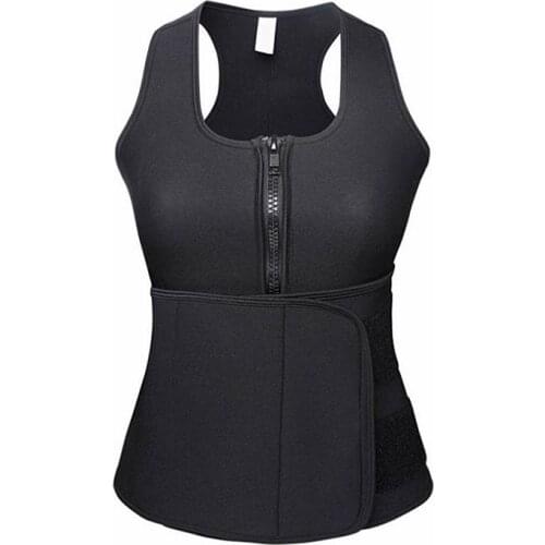 Neoprene Sauna Suit Tank Top Sweat Vest Workout Shapewear Adjustable Waist Trainer Trimmer Body Shaper Compression Hourglass
