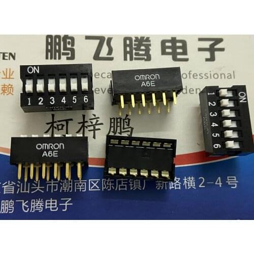 Original new 100% A6E-6104-N DIP dial switch 6-bit piano key code switch 2.54mm