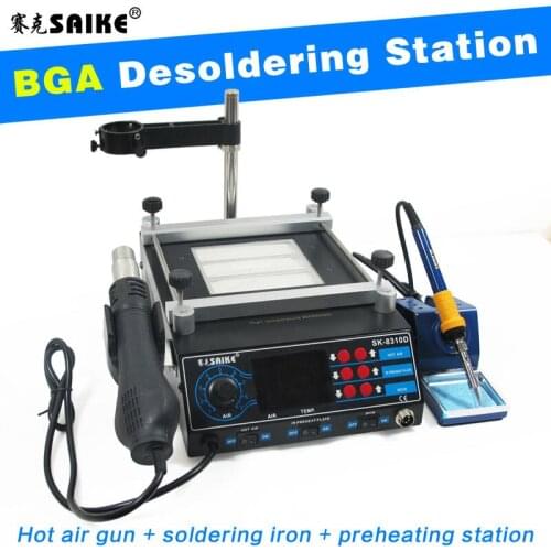 SAIKE 8310D BGA Desoldering station Hot air gun soldering station Preheat plate three-in-one