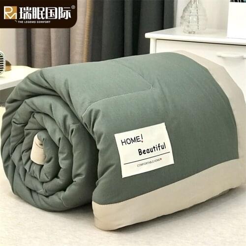 Pure Cotton Air-Conditioning Duvet 100% Cotton Summer Quilt Washed Cotton Summer Quilt Double Single Thin Quilt Summer Machine