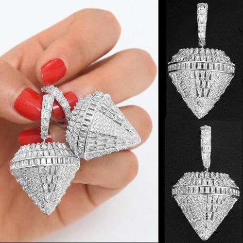 Luxury Triangle cone Drop Earrings for Women Fine Bridal Wedding Party Occasion Top Shiny Cubic Zircon Jewelry 2020