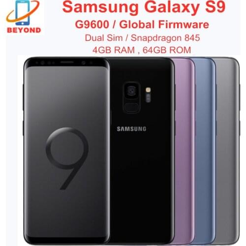 Samsung Galaxy S9 Duos G9600 Dual Sim 4GB RAM 64GB ROM Octa Core 5.8" 12MP Snapdragon 845 NFC Original Unlocked Mobile Phone