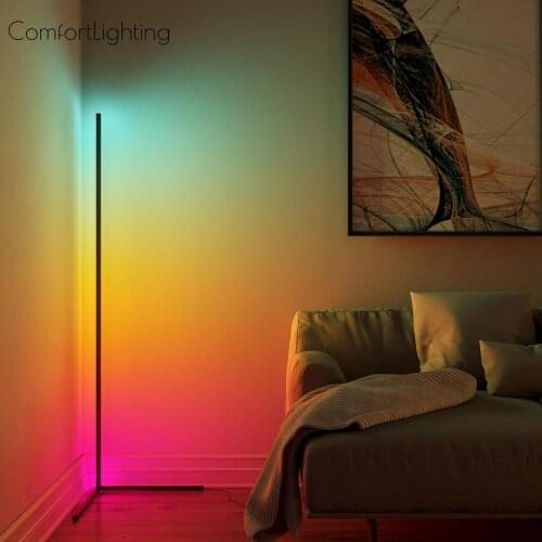 Modern LED Floor Lamp Colorful RGB Standing Lamp Atmosphere Floor Lamps Decor Living Room Home Bedroom Bedside Decoration Lights