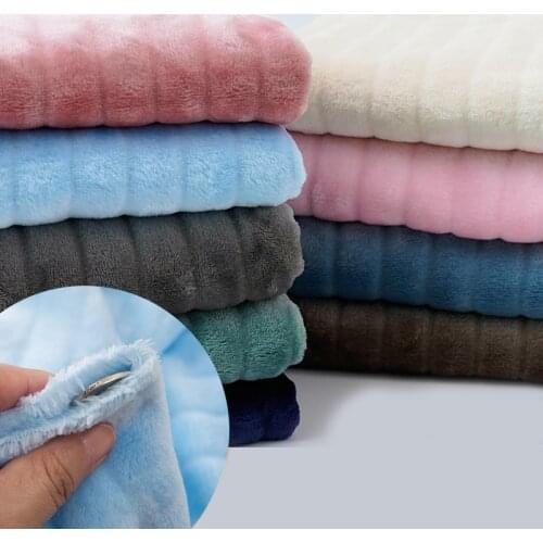 Teramila Solid Colors Velboa Plush Fabric Meter Soft Flannel Cloth Telas 180X50CM DIY Pillow Blanket Winter Clothes Bedsheet