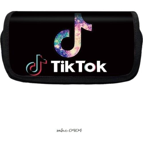 Tik Tok Print Primary school students pencil bag Childrens Cartoon Anime stationery box kids creative cartoon pencil case