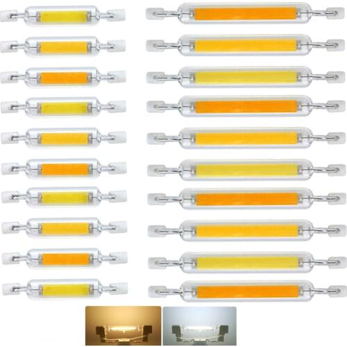 10x Dimmable Glass Tube Light 118mm 78mm J78 J118 6W 12W 20W Replace 6W 120W Halogen Lamp 110V 220V 240V