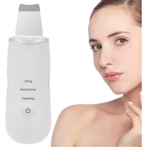 Ultrasonic Electric Skin Scrubber Deep Cleansing Face Washing Instrument Vibration Cleaning Spatula Peeling Beauty Instrument