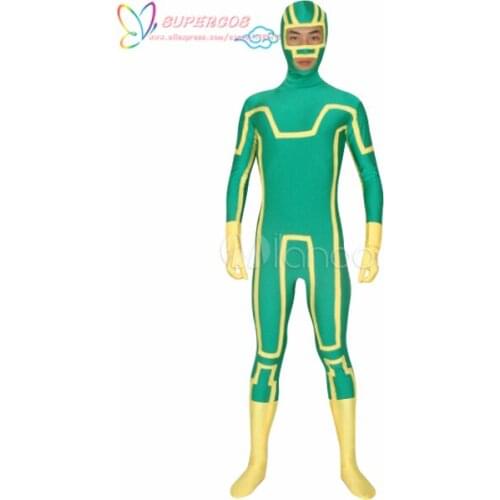 High Quality Halloween Carnival Party Green Unisex Zentai Suit